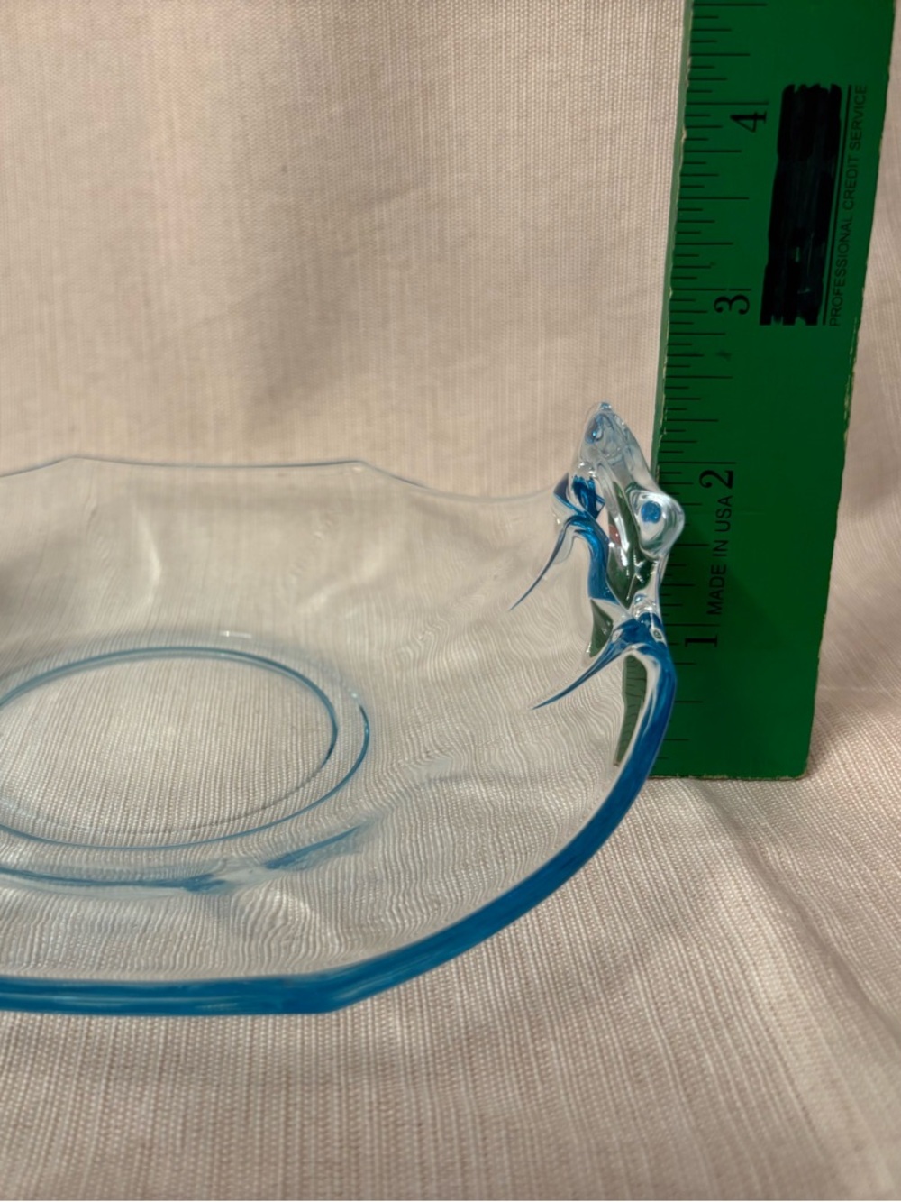 Vintage Fairfax Aqua Blue Candy Dish With Handles - Picture 8 of 9